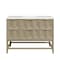James Martin Vanities 48'' Single Vanity, Pebble Oak w/ 3 CM White Zeus Quartz Top D100-V48-PBO-3WZ - alternate 6